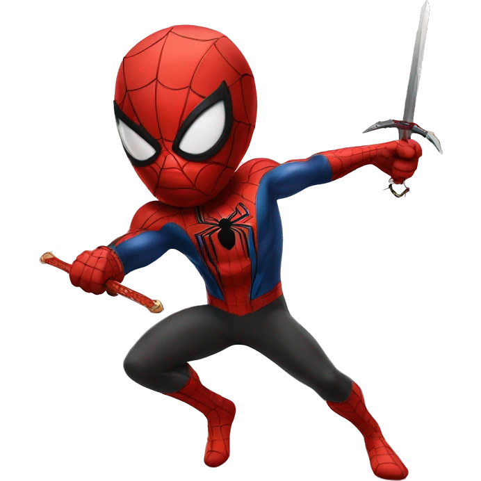 Spider-man with a sword emoji