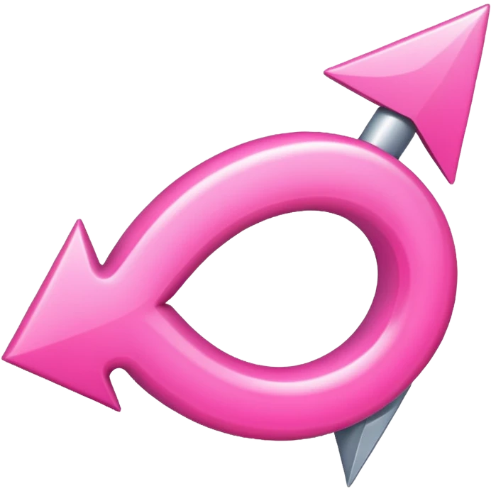 Pink curved arrow emoji