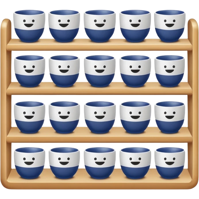 Cups on shelves emoji