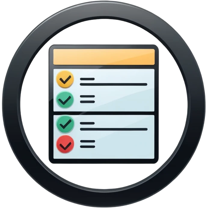 Minimalistic flat vector icon, iOS style, thin black contour on white background. Simple kanban board with circular arrow above it. Clean, no text, no shadows emoji