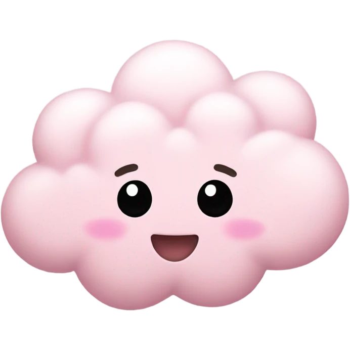 soft pink cloud simple emoji