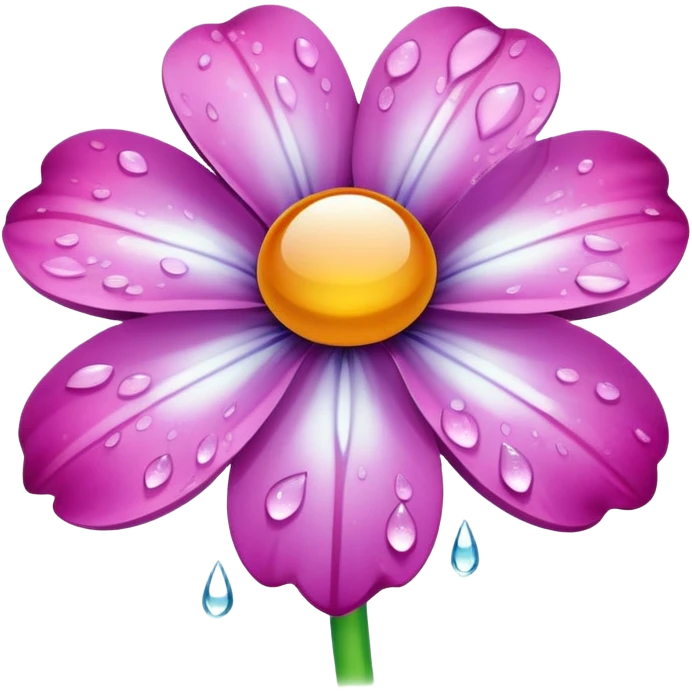Wet flower emoji