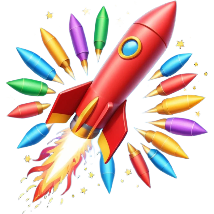 firework rocket emoji