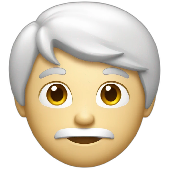 Chat rou et blanc emoji