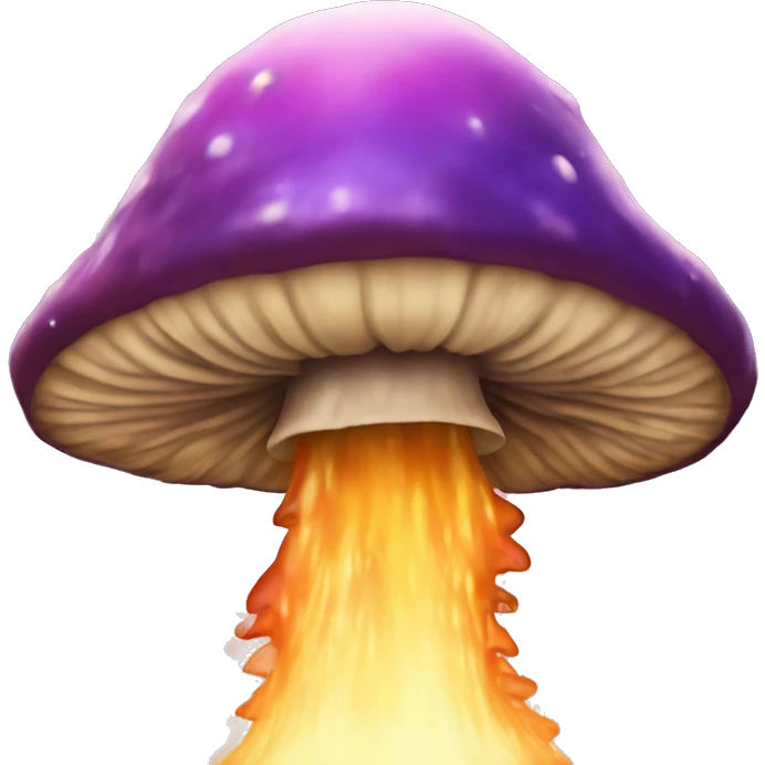 Mushroom melting into the cosmos emoji