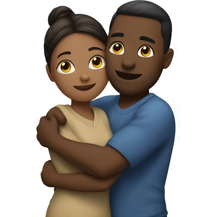 Couple hug each other emoji