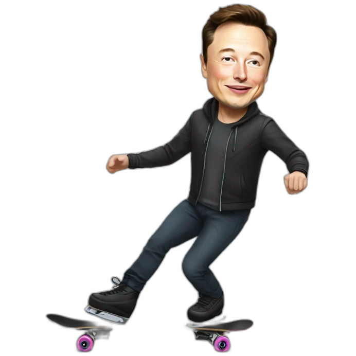 Elon musk skating emoji