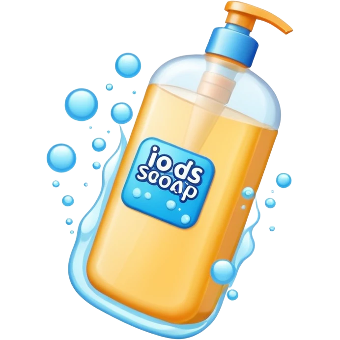 Soap and kids shampoo emoji