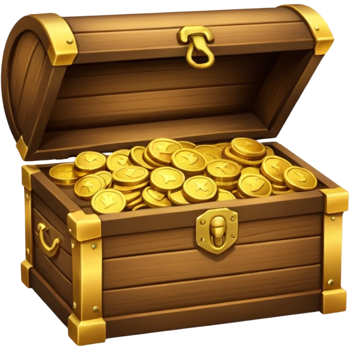 treasure box, coins. emoji