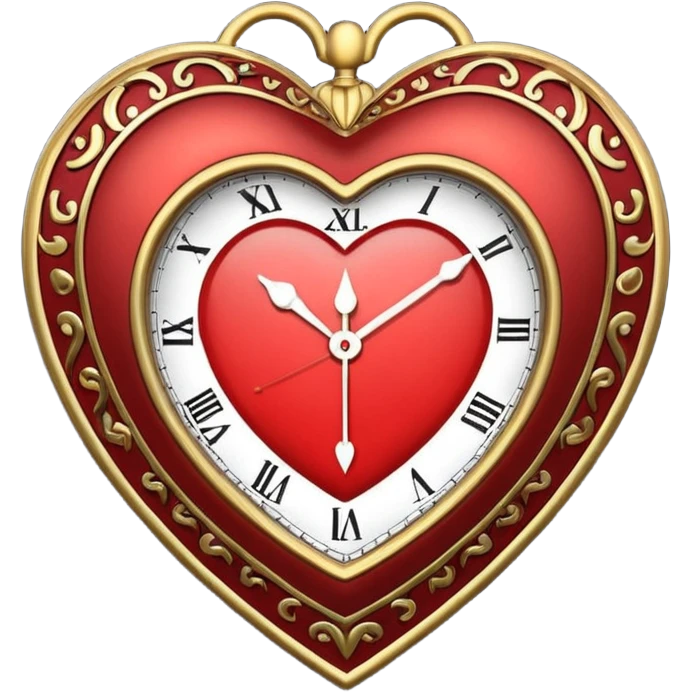 heart clock emoji