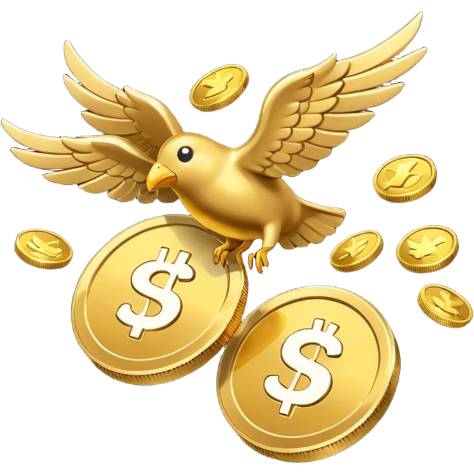 coins fly emoji