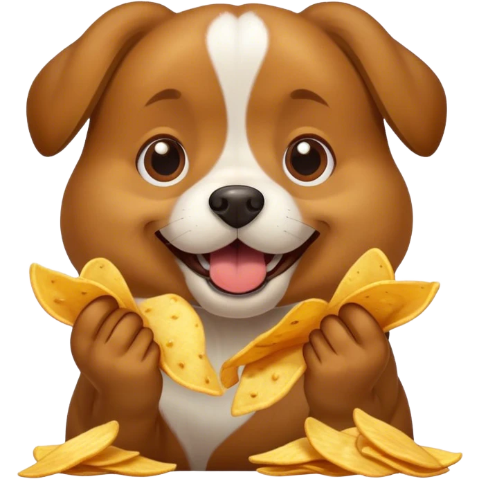 A dog eating chips  emoji