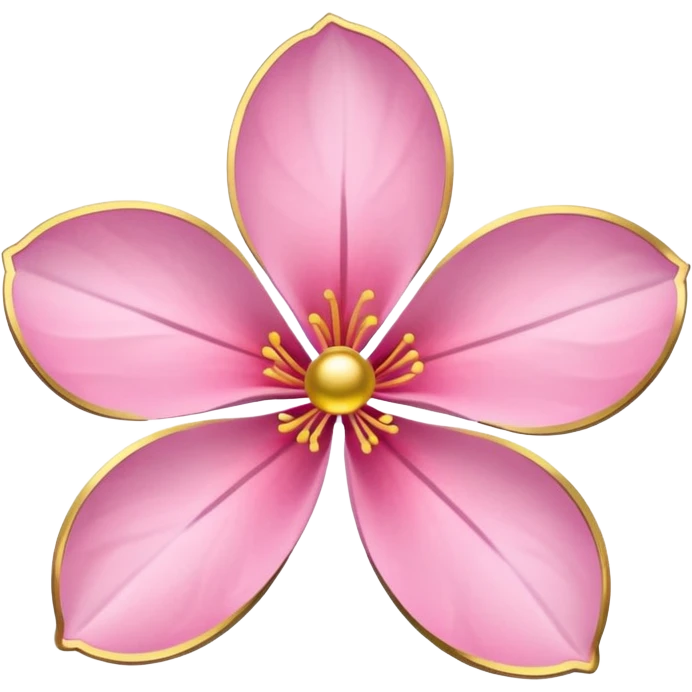 sakura flower with a gold outline emoji