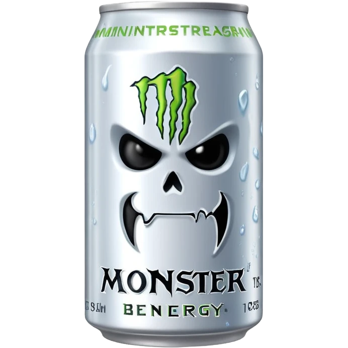 Банка белого енергетика "MONSTER" emoji