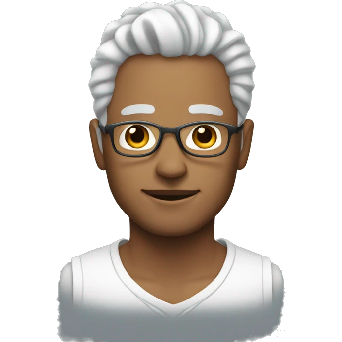 Men with white barb and glas emoji