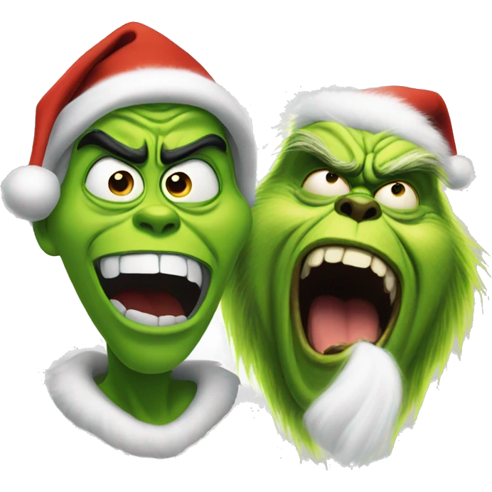 Scream and the grinch emoji