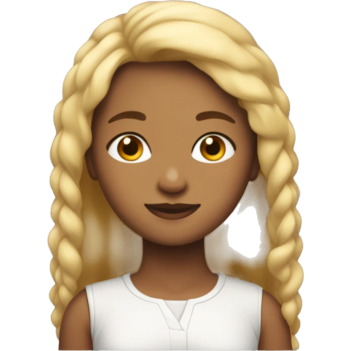 Muchacha de pelo lacio emoji