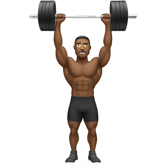 men lifting heavy weights emoji
