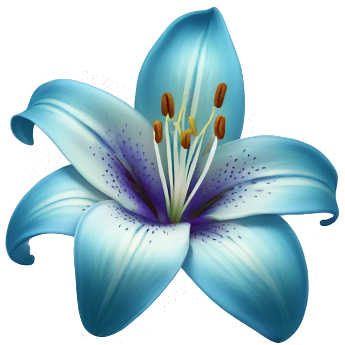 blue stargazer lily emoji