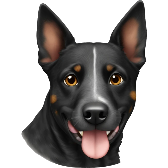 Black cattle dog emoji