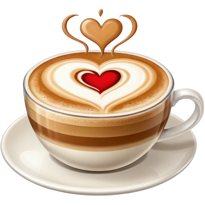 Cappuccino avec cœur  emoji