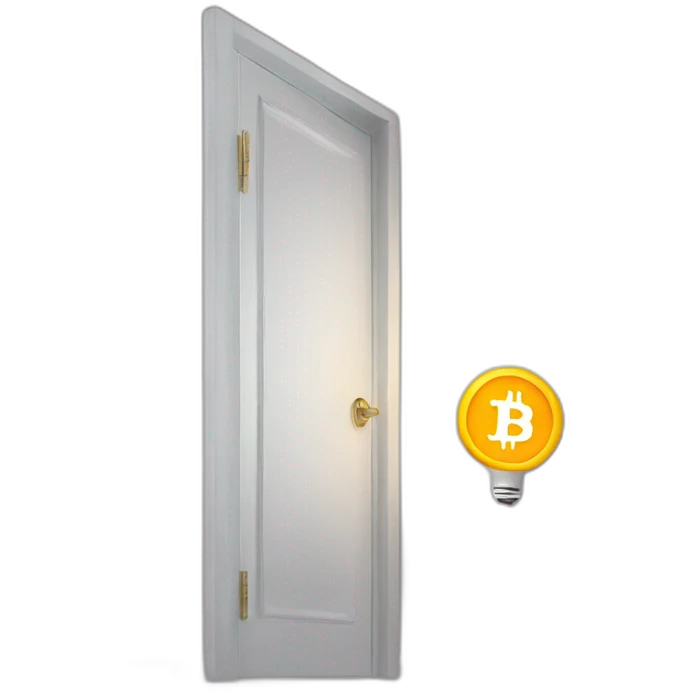 bitcoin lamp, door emoji