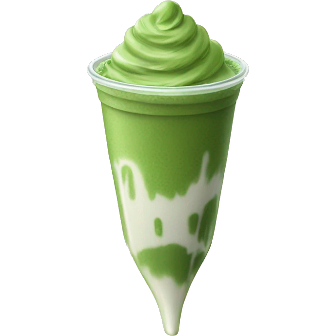 A realistic iced Matcha without foam ￼ and without drawing ￼ emoji