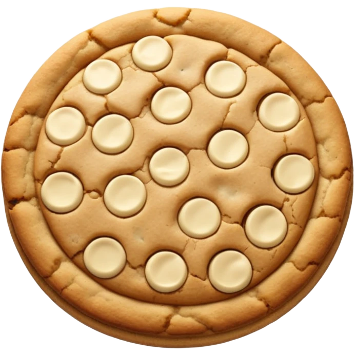 White chocolate chip cookie emoji