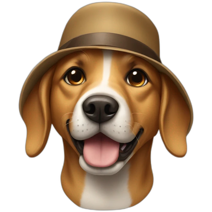 Dog with a hat  emoji