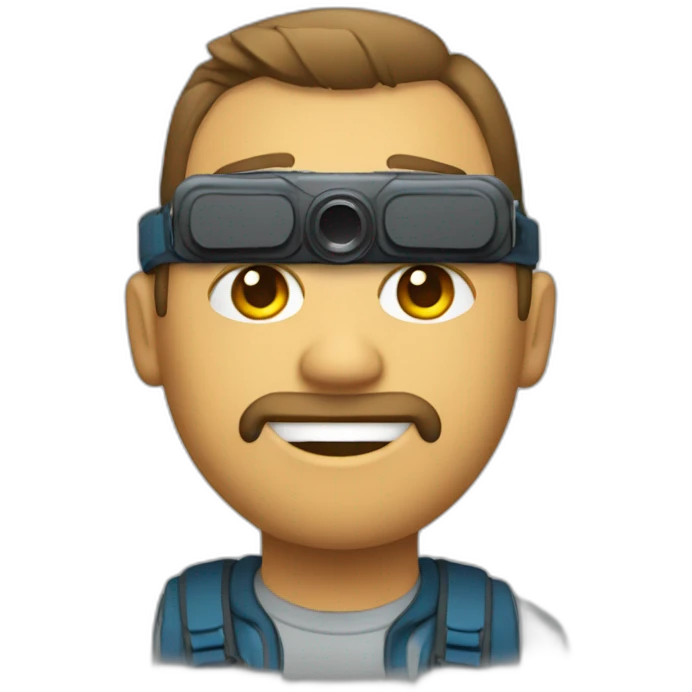 homme avec une caméra emoji