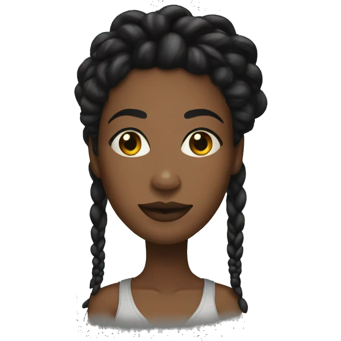 Femme noire avec dread locks emoji