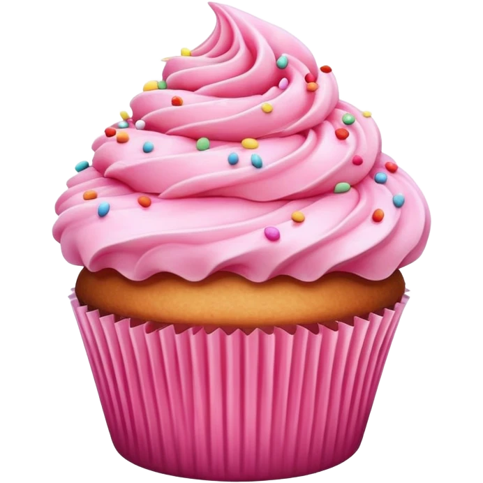 cupcake with pink icing emoji
