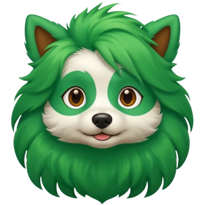 dog with long green hair emoji