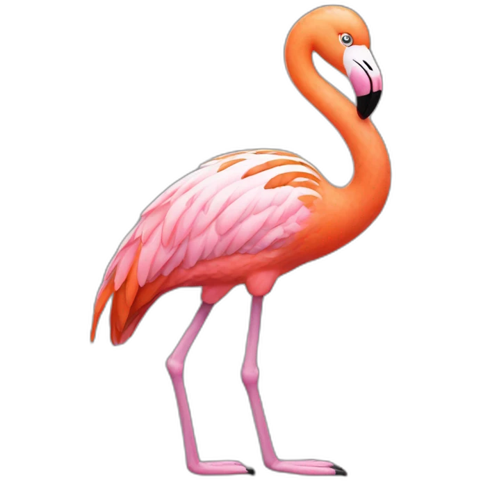 flamingo coloured tiger emoji