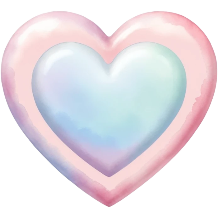white heart with a watercolor effect emoji