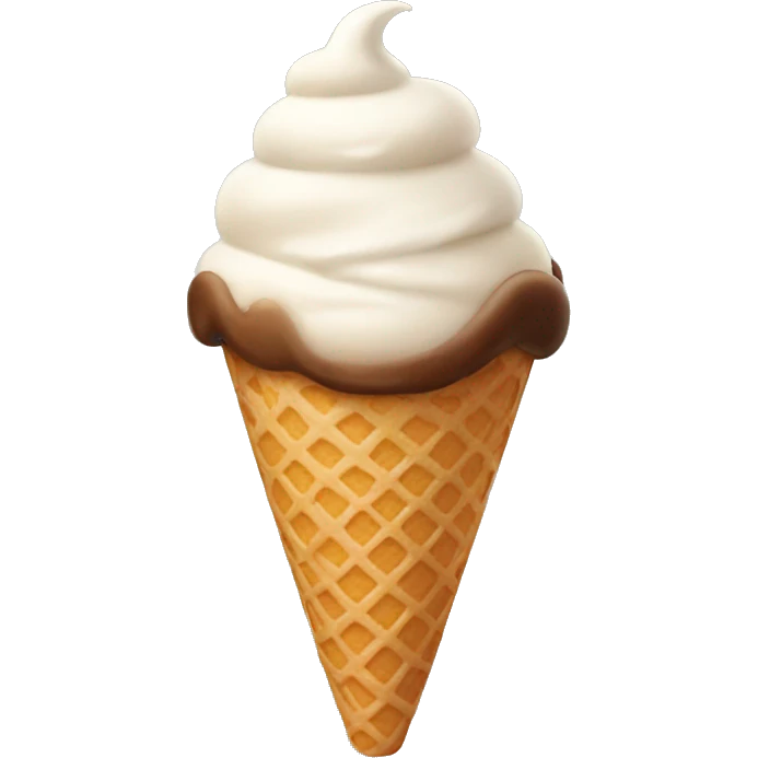 A ice cream cone emoji