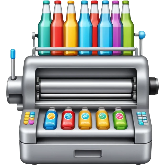 Label machine, bottle stickers emoji