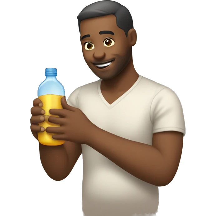 Man giving a bottle to baby  emoji
