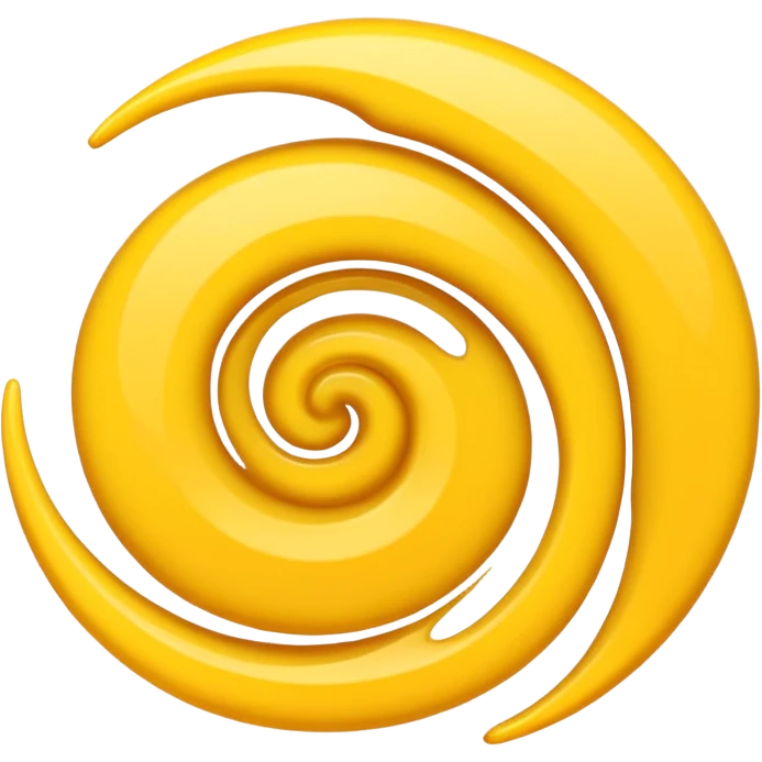 Thin Yellow swirl emoji
