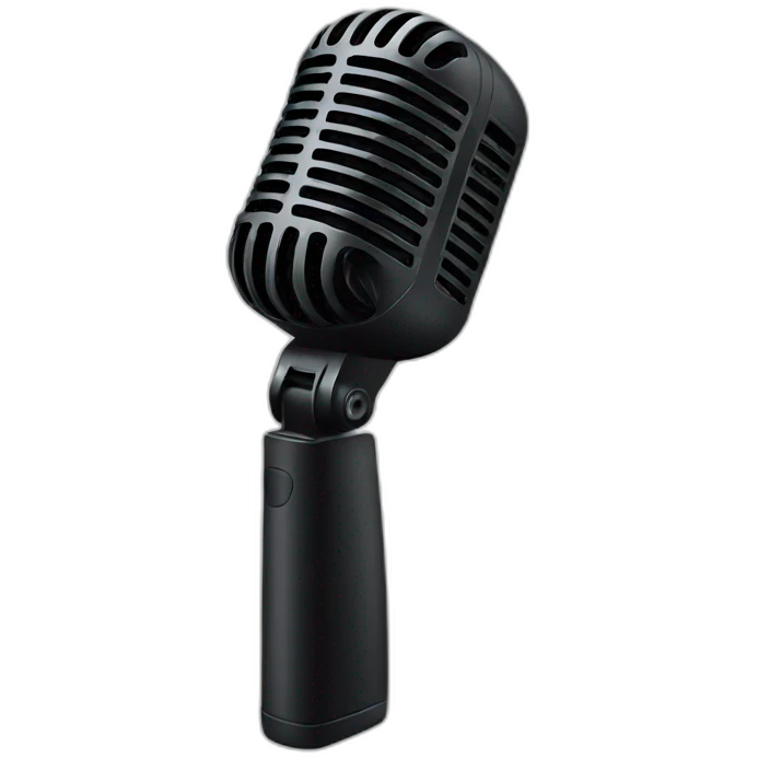 black handheld microphone emoji