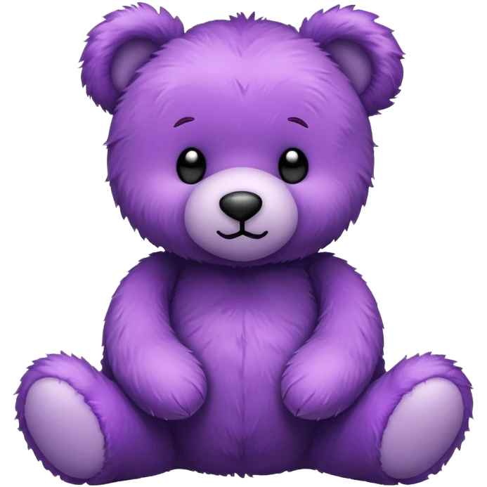 Purple teddy bear emoji