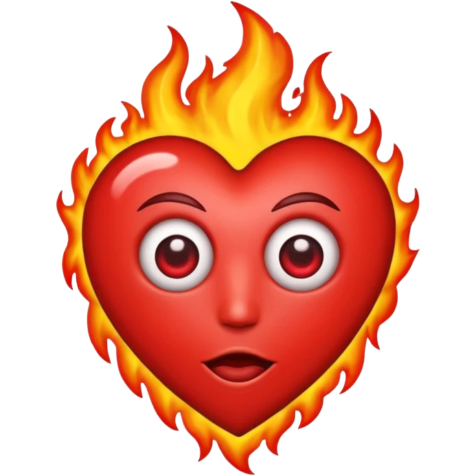 Heart flame eyes emoji