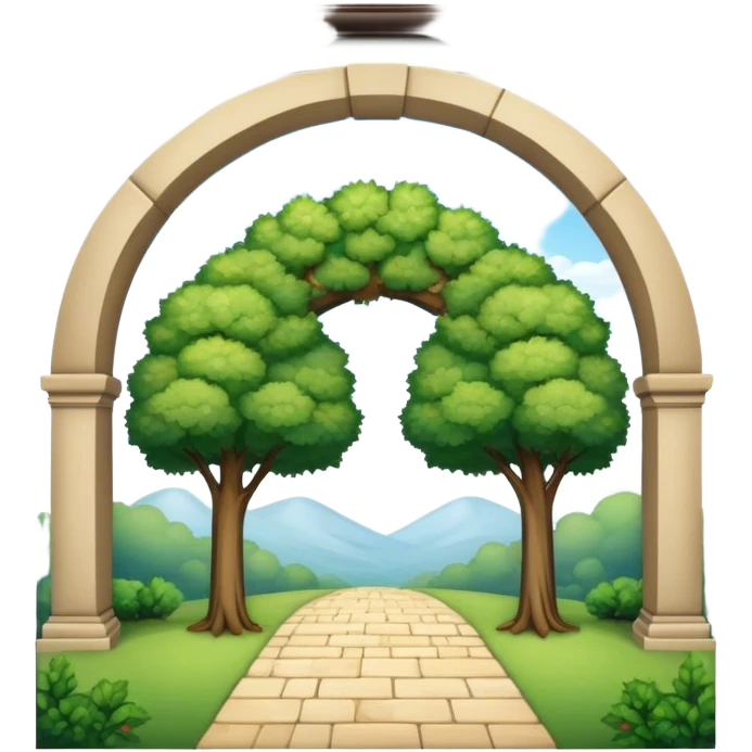 arco com duas arvores ao lado emoji