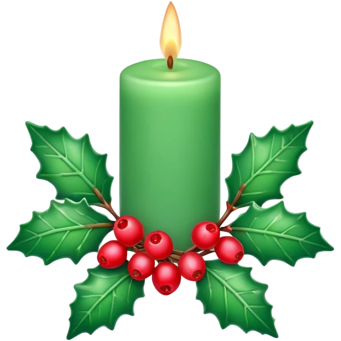 Classic Holly Candle emoji