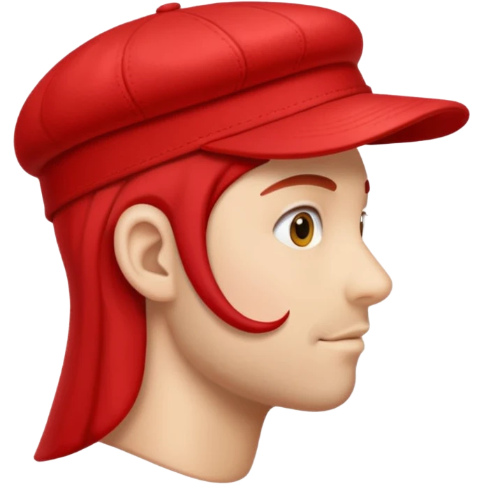 Red cap side profile emoji