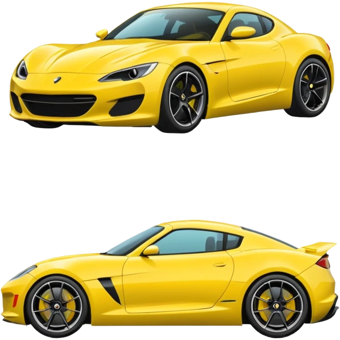 Yellow sports car side emoji