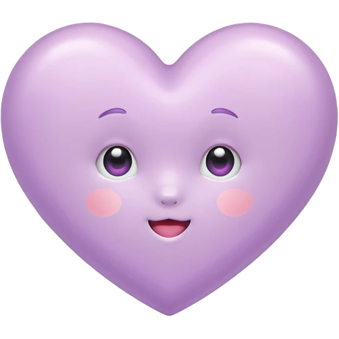 lilac heart kawaii emoji