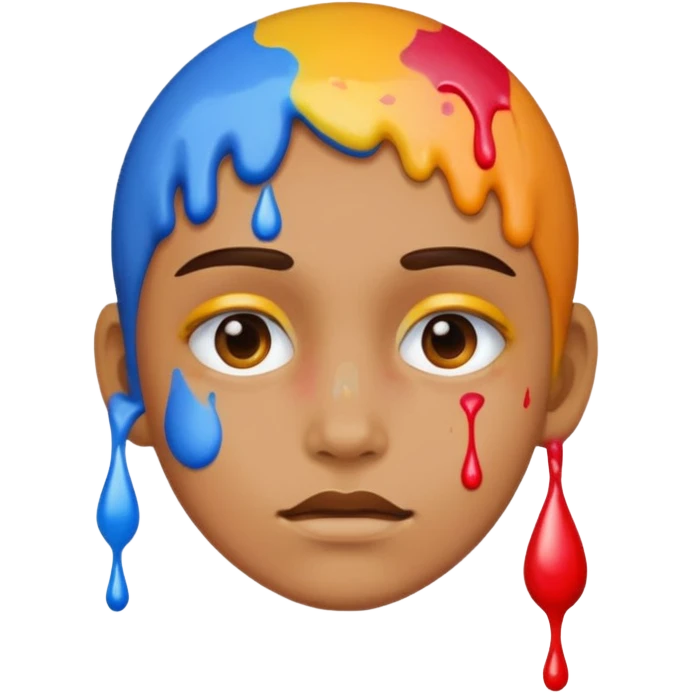 paint drop on face emoji