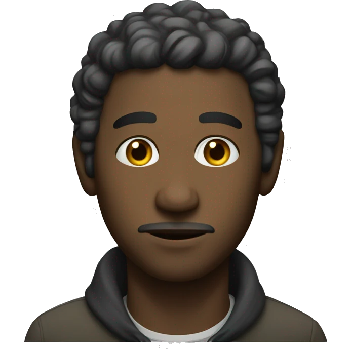 realistic portrait of a man being a simp emoji