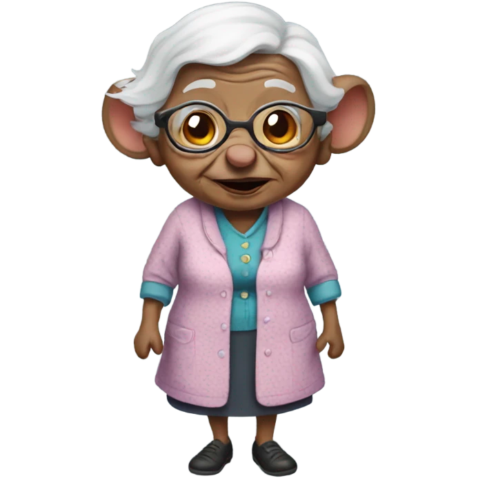 Rat granny emoji